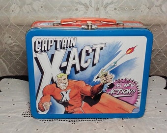 Vintage Captain X-ACT Dental Hero Metal Lunch Box