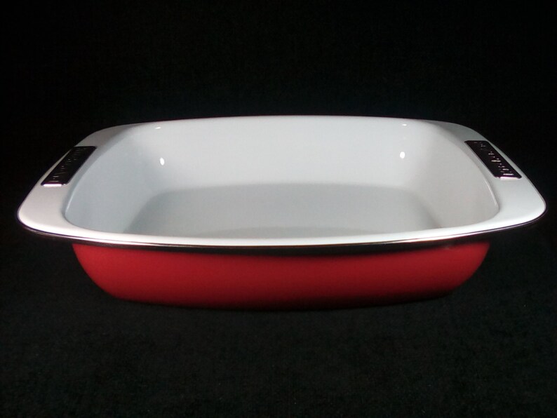 Vintage Kitchenaid Burnt Orange Enamel Roasting Pan Etsy