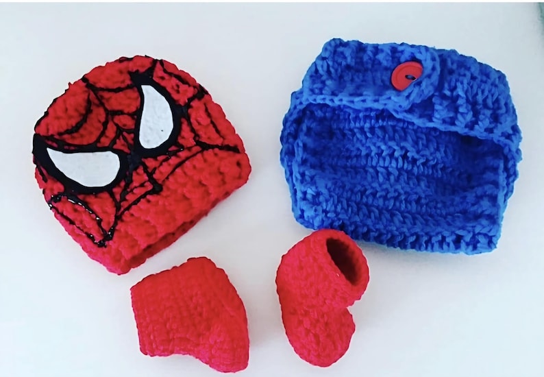 Baby inspired by Spiderman costume, photo props, outfit. image 2