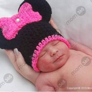 Crochet Baby girl Mouse Outfit.