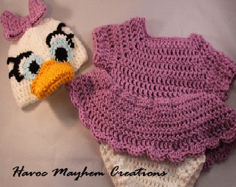 Crochet Baby  Duck Costume or Photo Props.