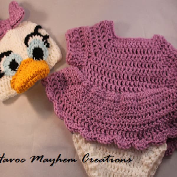 Crochet Baby  Duck Costume or Photo Props.