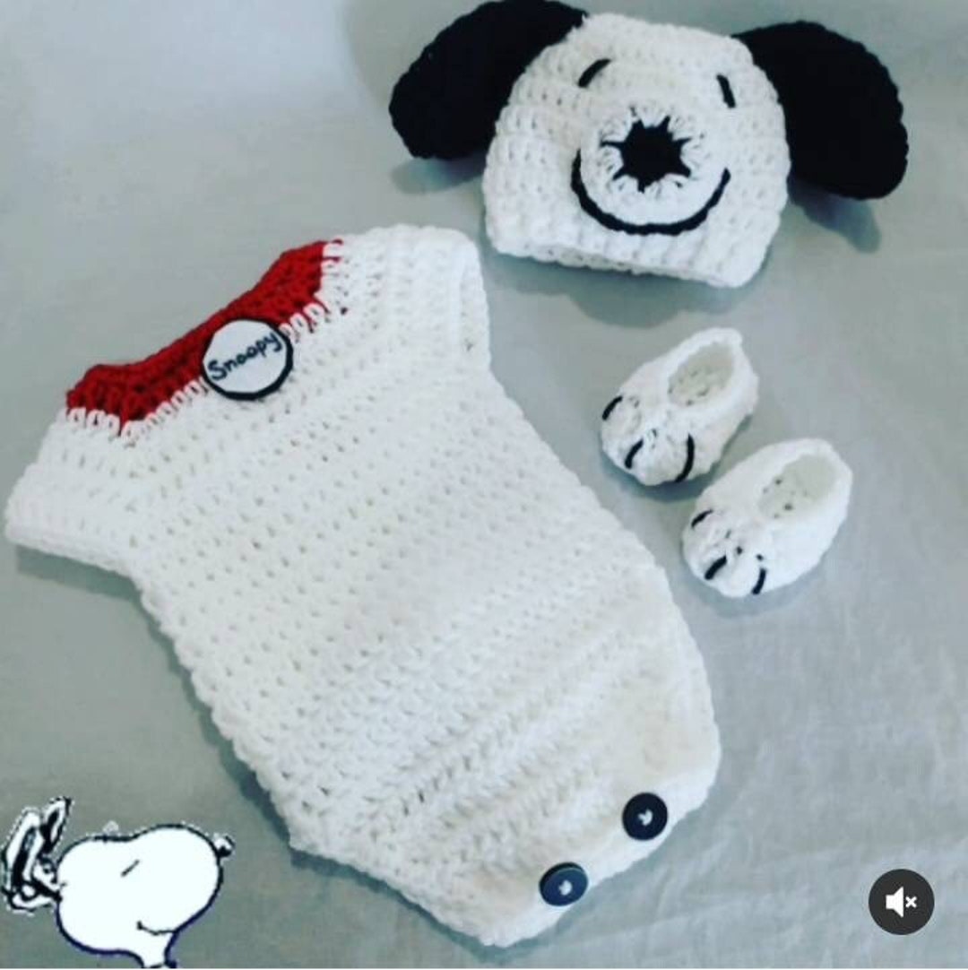 Crochet Baby Snoopy Dog Costume Photo Props Outfit. Etsy