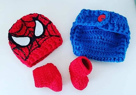 Baby inspired by Spiderman costume,  photo props, outfit.