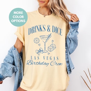 Drinks & Dice Las Vegas Birthday Crew Shirt, Vegas Matching Group Shirts, Las Vegas Birthday, Las Vegas Shirt, Vegas Trip Birthday