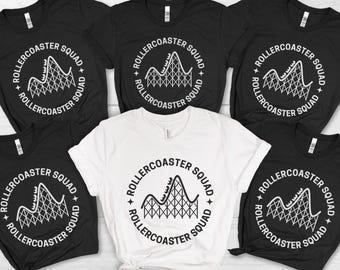 Custom Roller Coaster Squad Shirt, Theme Park Group Shirt, Roller Coaster Lover, Amusement Park Tee, Roller Coaster Enthusiast