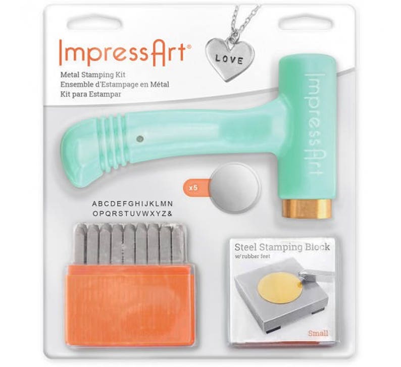 Impressart UPPERCASE BASIC Metal Stamping Kit Sans Serif 3mm Etsy