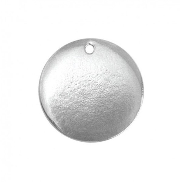 Espacios en blanco de estampado de peltre, espacios en blanco de metal circular 15/16", calibre 16, espacios en blanco ImpressArt, cantidad 2 a 4, discos con agujero, para texturizado de estampado de bricolaje