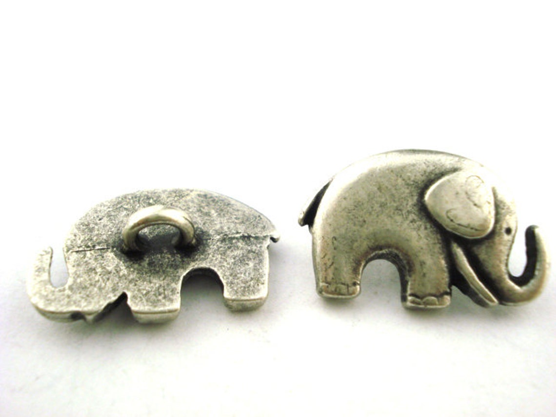 ELEPHANT Buttons Qty 12 to 24 Metal Button 20mm Bulk Etsy