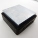 2 1/2' STEEL BENCH BLOCK, 7/8' Thick, 2.5' Solid Steel Square Block with Rubber Base, Metal Forming Tool for Hand Stamping Jewelry 