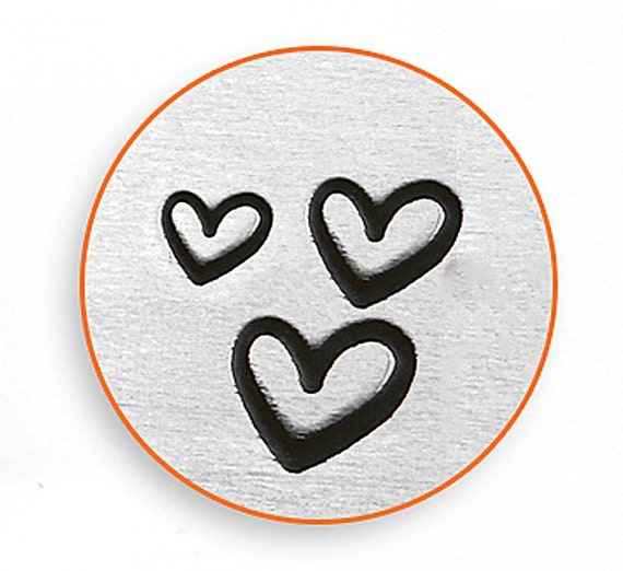 ImpressArt Tiny HEART OUTLINE Metal Stamp, 2.5mm, Mini Heart Stamp, Metal  Stamping Tool for Hand Stamped Jewelry, Clay and Leather Stamp