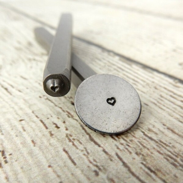 KLEINE Herzen Gliederung Metalldesign-Stamp-1.5 mm, Herz Design Stempel, bewertet für Edelstahl, ideal für Valentinstag gestempelten Schmuck Metal