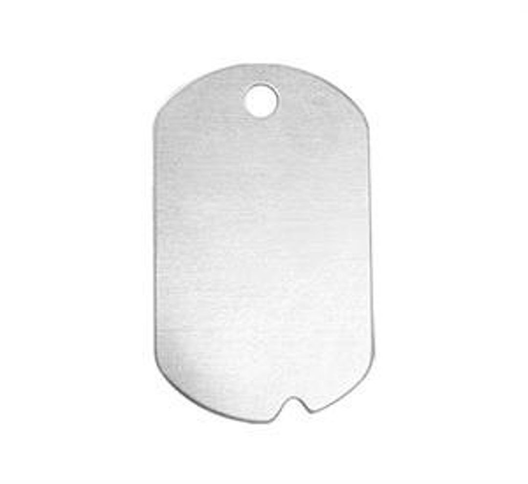 DOG TAG Blanks, Military ID Style Blanks, Rectangle Blanks, Metal