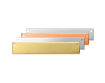 cuivre laiton aluminium argent sterling 925 4 x 14 mm carré blanc pour Craft cuivre laiton aluminium argent sterling 925 4 x 14 mm carré blanc pour Craft