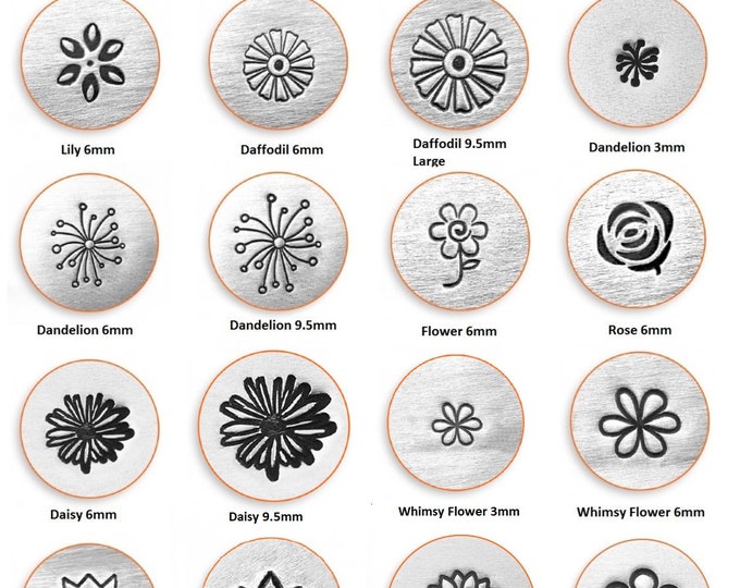 Impressart Flower Metal Stamps Hand Stamping Tool Choose Etsy