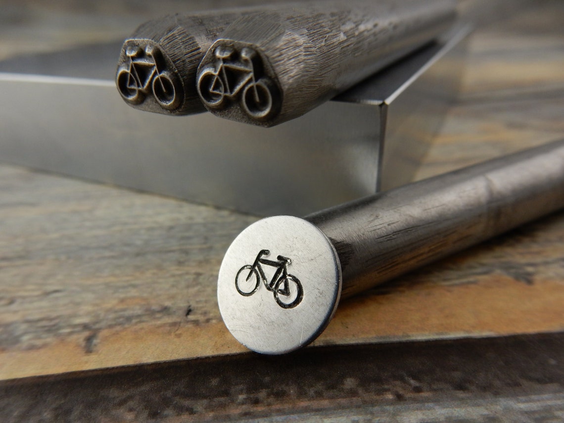 BIKE Metal Stamp Stamp 7mm Bicycle Stamp Sports Design Etsy