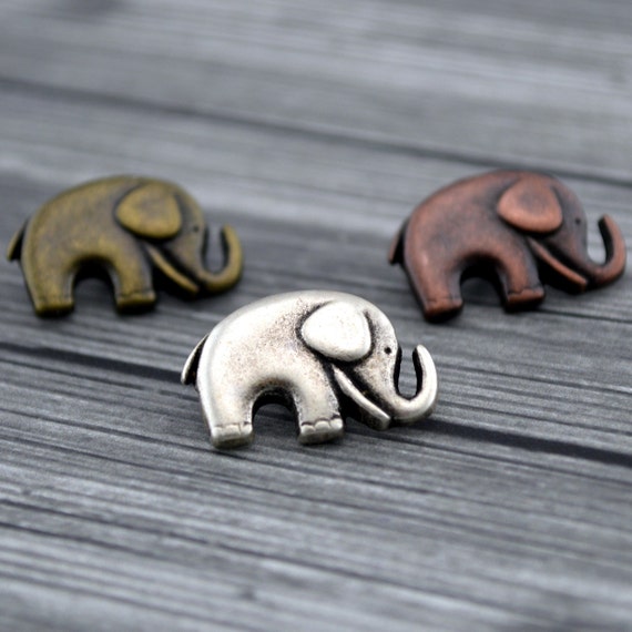 ELEPHANT Metal Buttons Qty 3 to 48 Mixed Antique Silver Etsy