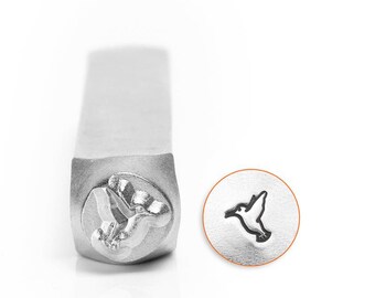 Hummingbird Metal Stamp ImpressArt 6mm, Bird Design Hand Tool for Stamped Jewelry, Steel Stamp