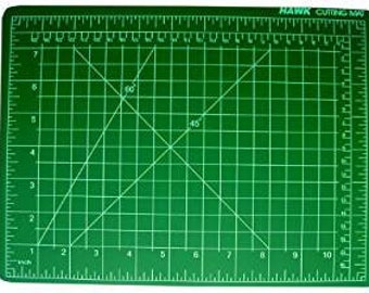 Self Healing Cutting Mat, 9" X 12" Green Mat With Pre marked Grid Lines For Accurate Cutting