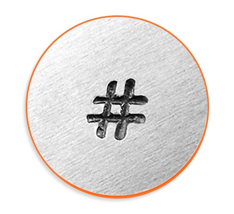 HASHTAG Metal Stamp ImpressArt 3mm Hash Tag Metal Stamping Etsy