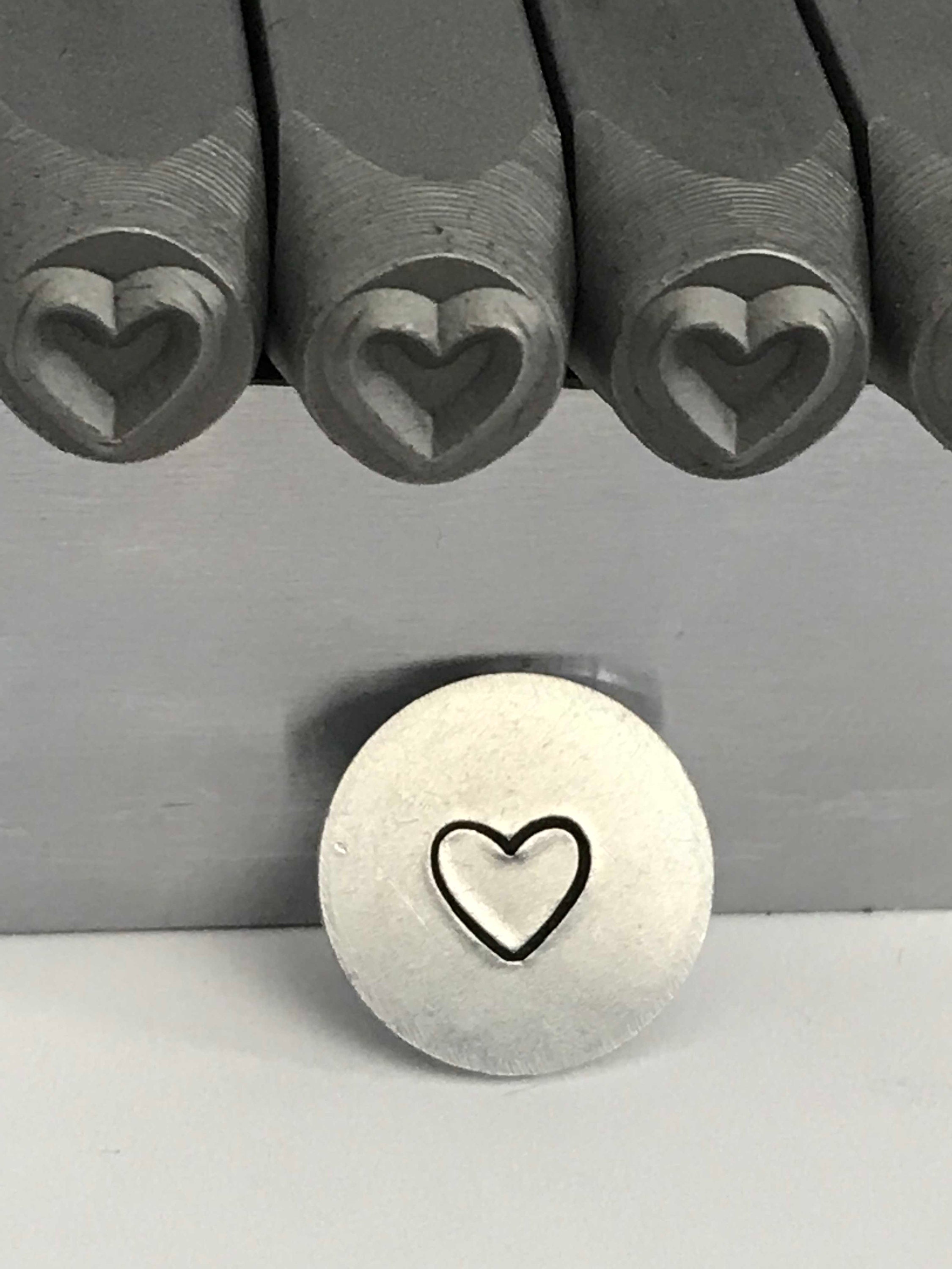 Heart Ouline Metal Stamp, Metal Stamp, 6mm, Outlined Heart Stamp Metal  Stamping Tool for Hand Stamped Jewelry, Clay and Leather Stamp