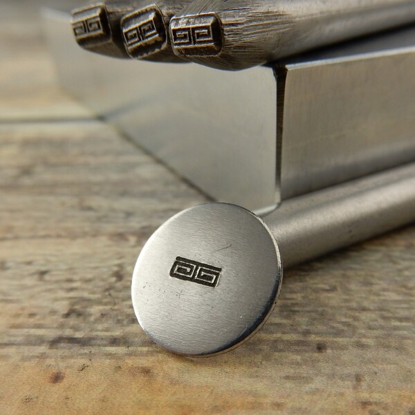 GREEK KEY Border Metal Stamp 5mm, Geometric Greek Key Rectangle Design Stamp, Hand Stamping Tool, For Metal, Wood, Clay and Leather
