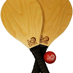 Frescobol Beach Paddles, Official ball & beach tote bag, Made in USA