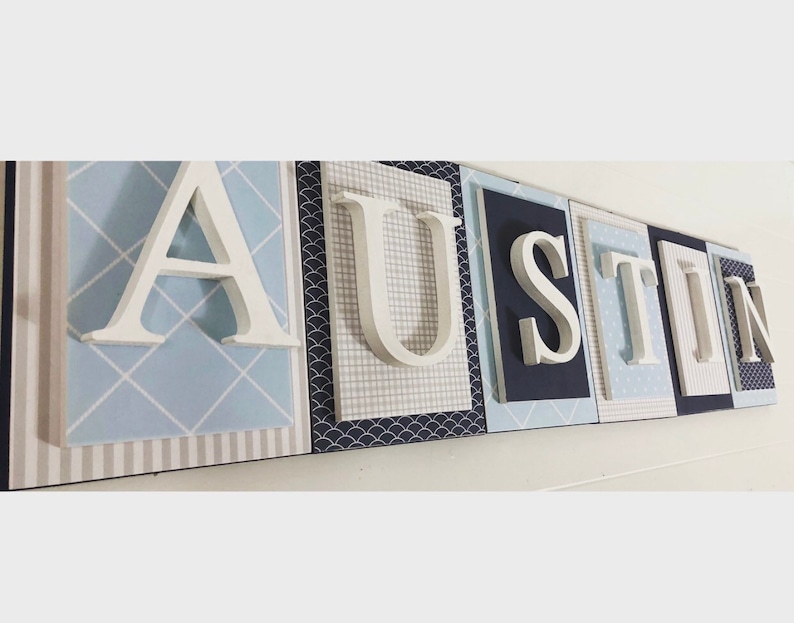 Gray Nursery Decor Nursery Wall Letters Baby Wall Letters Etsy
