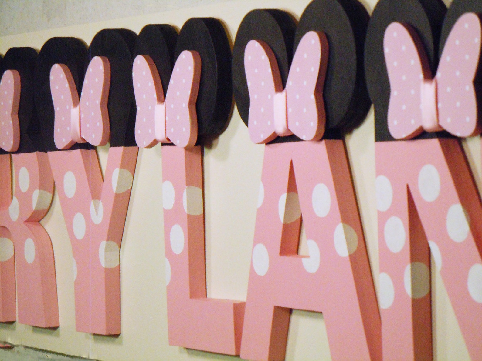 Nursery Lettersminnie Mouse Inspired Letters Minnie Mouse Etsy