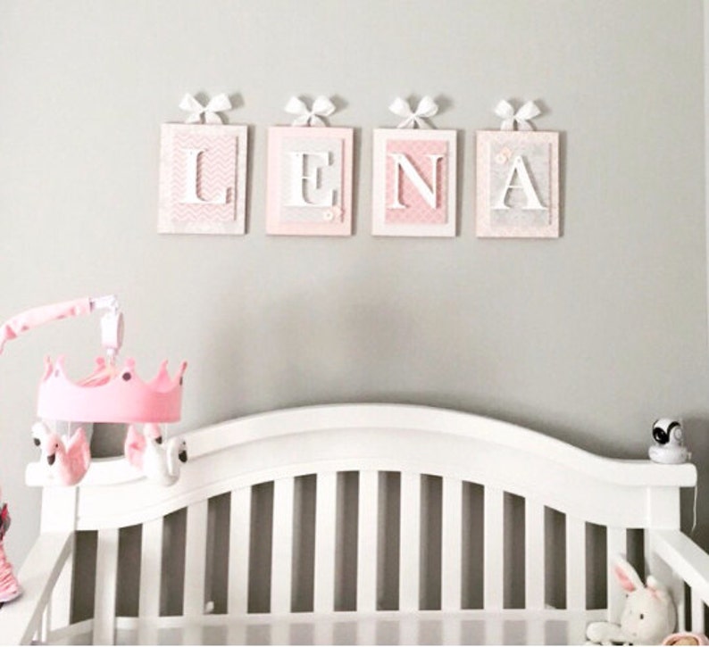 pink letters for nursery