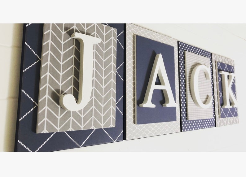 Boys Name Sign Nursery Name Sign for Boys Nursery Letters Etsy