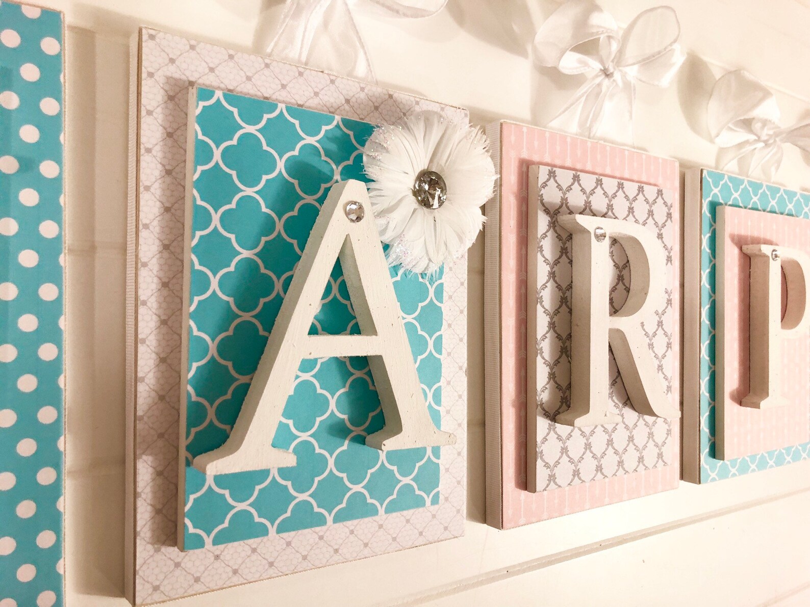 Coral Nursery Decor Coral Nursery Letters Nursery Wall Decor Etsy