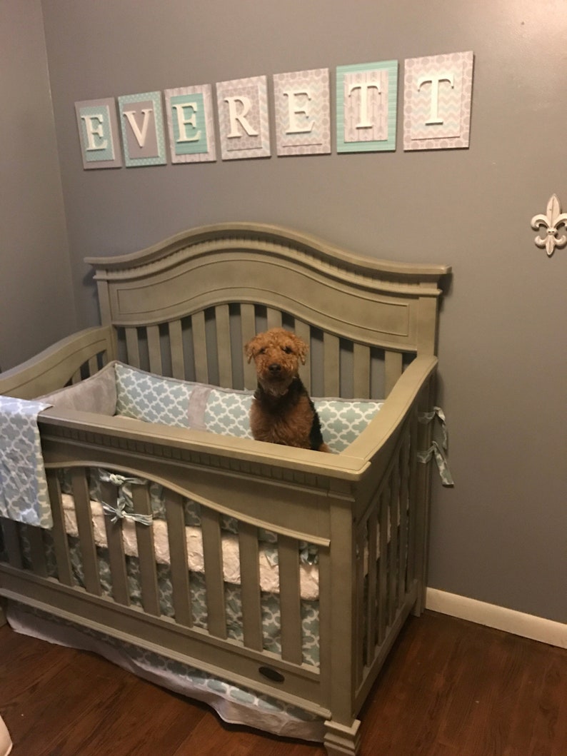 Gray Nursery Decor Nursery Wall Letters Baby Wall Letters Etsy