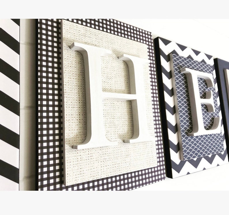 Name Letters for Boy Nursery Navy Blue Nursery Letters Etsy