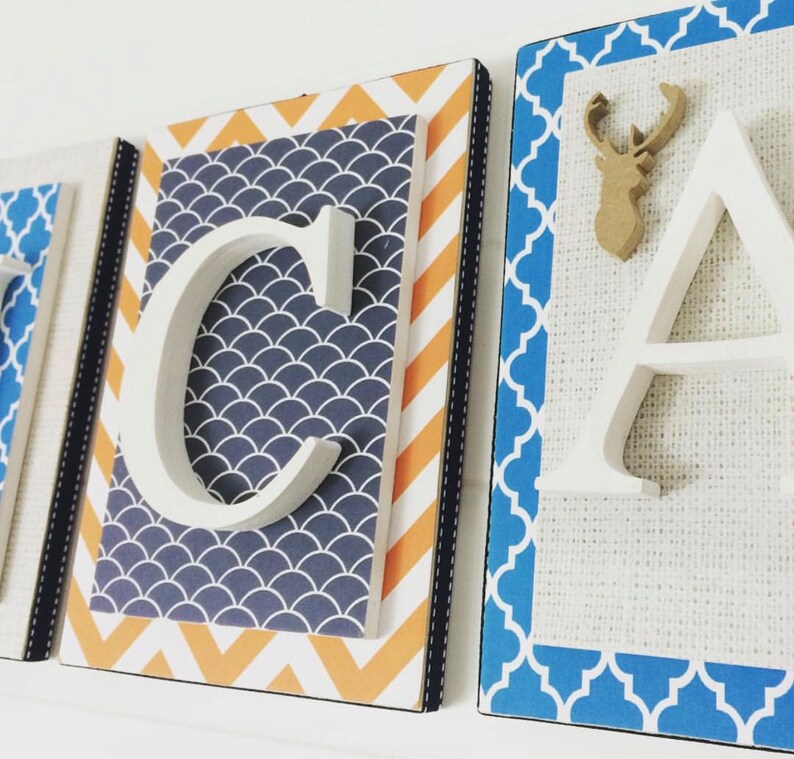 Nursery Letters for Boys Wooden Letters for Nursery Elephant Etsy