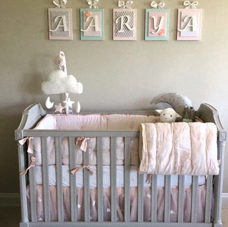 Princess Nursery Decor Pink and Gray Nursery Decor Girls Etsy