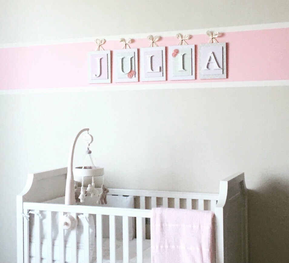 Custom Nursery Letters Nursery Wall Decor Baby Girl Nursery Etsy