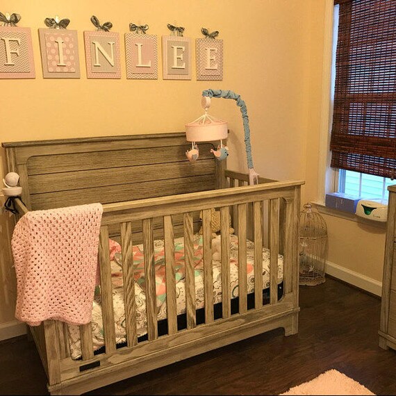 Items similar to Pink and Gray Nursery Decor, Pink and Gray Wall