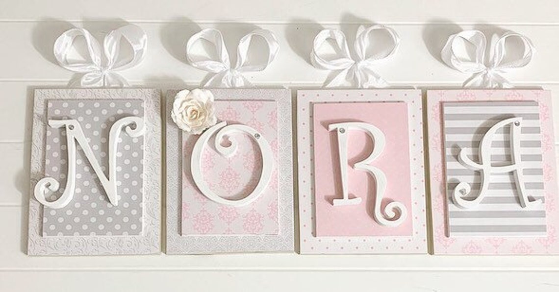 Nursery Letters Custom Initials Personalized Wooden Letters Etsy