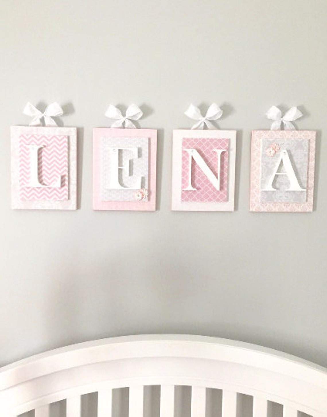 Nursery Letters Pink Nursery Letters Hanging Wall Letters Etsy