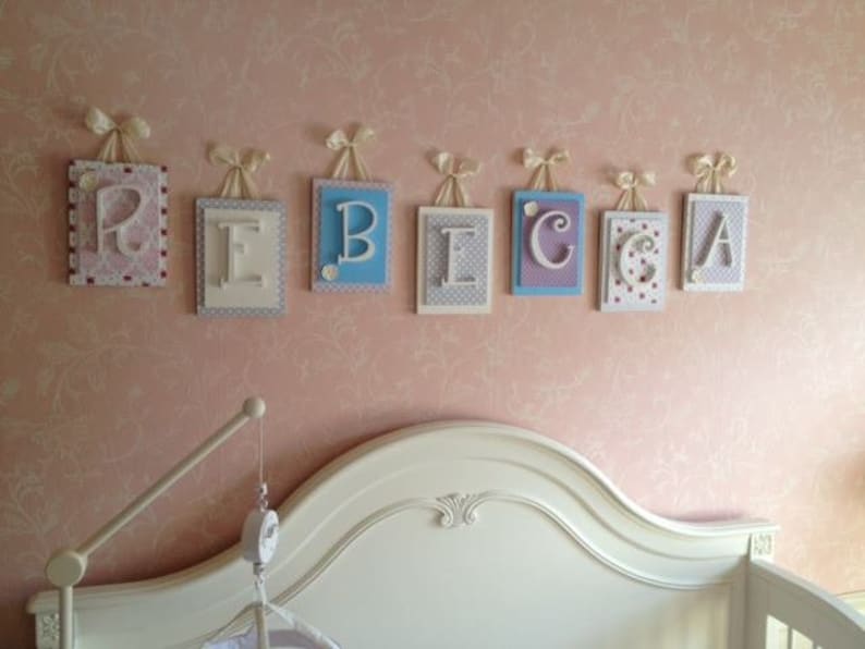 Girls Nursery Letters Baby Letters Wall Letters for Etsy
