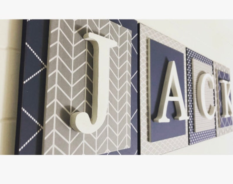 Nursery Letters Boys Nursery Letters Wooden Nursery Letters Etsy