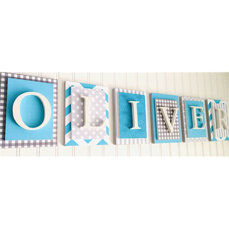 Nursery Letters for Boys Wooden Letters for Nursery Elephant Etsy