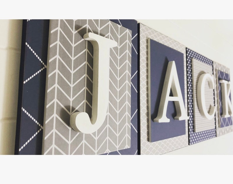 Boys Name Sign Nursery Name Sign for Boys Nursery Letters Etsy
