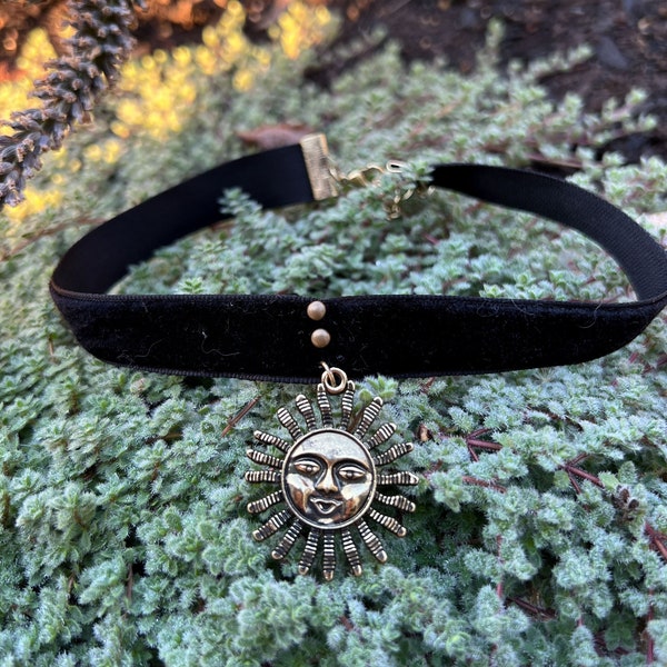 Tarot Choker Necklace | Black Velvet Choker | Black Choker | Witch Choker | Renaissance, Medieval, Witchcraft, Vampire, Gothic Jewelry