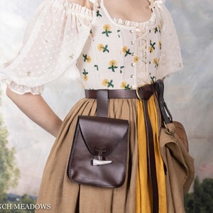 Mittelalterliche Gürteltasche | POUCH ONLY Leder Tasche Renaissance Jahrmarkt Hobbit Festival Wikinger LARP Cosplay Kostüm Umhängetasche Geldbörse Accessoires