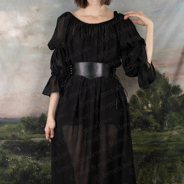 Warp Bodic Chiffon Long Dresses with Sash Bow Dusk