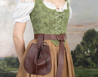 Belt Pouch | Drawstring Bag for Renaissance Faire, Medieval, Viking, LARP, Cosplay Costumes | Vegan Leather