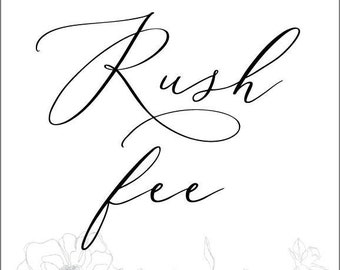 Rush Order Fee for ONE Made to Order Item - Rush One Item