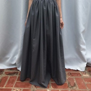 Long Grey Gathered Maxi Skirt for Renaissance/Historical Costumes MADE TO ORDER image 4